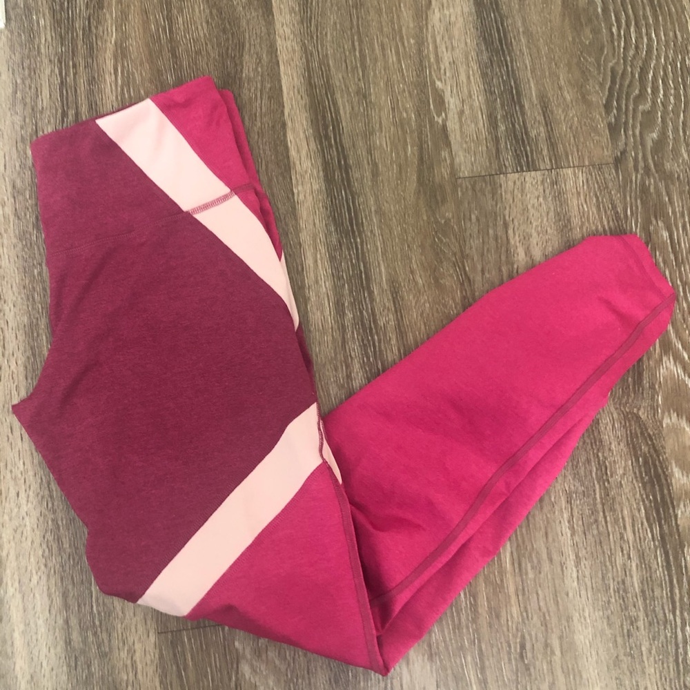 High rise color blocked 7/8 leggings